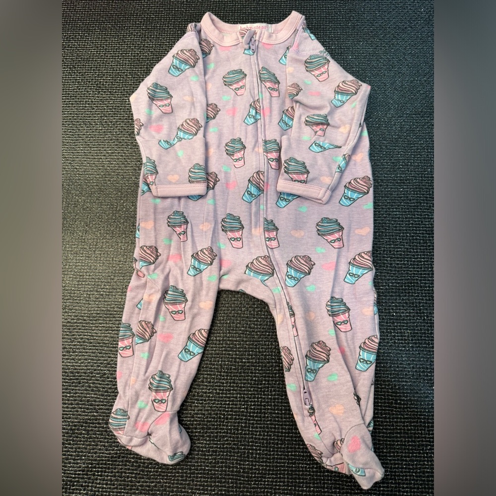 Baby Steps Zipper Footie with ice cream